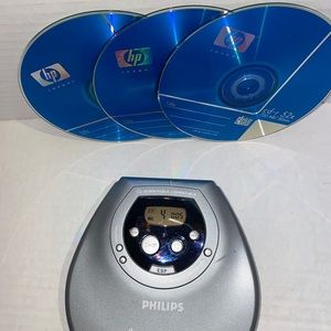 Vintage Philips CD Player 40 ESP3 BassBoost Anti-Skip Rewritable Compatible Disk